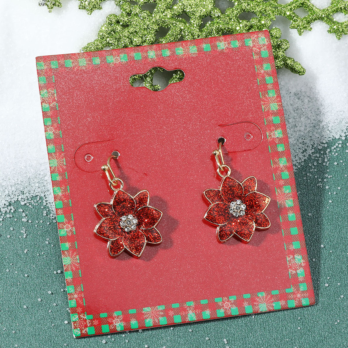 Wholesale Christmas Elk Snowflake Earrings